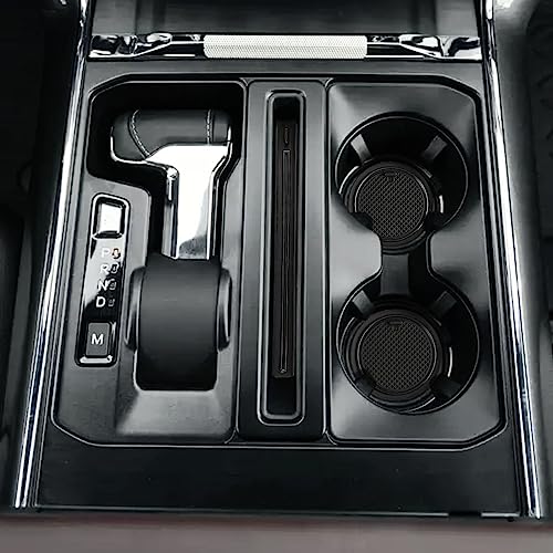 auovo أغطية حوامل الأكواب من أوفوا لملحقات فورد F150 2023 2022 2021 حصيرة جيب مركز التحكم ضد الغبار مع حواف حمراء (33 قطعة/مجموعة) - Image 1