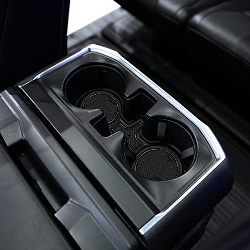 auovo أغطية حوامل الأكواب من أوفوا لملحقات فورد F150 2023 2022 2021 حصيرة جيب مركز التحكم ضد الغبار مع حواف حمراء (33 قطعة/مجموعة) - Image 4