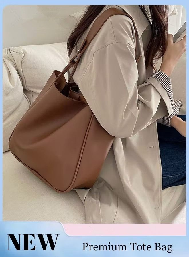نيبمينينت حقيبة كتف نسائية ذات سعة كبيرة تناسب جميع الأسلوب حمل ملمس عتيق عصري - Image 3