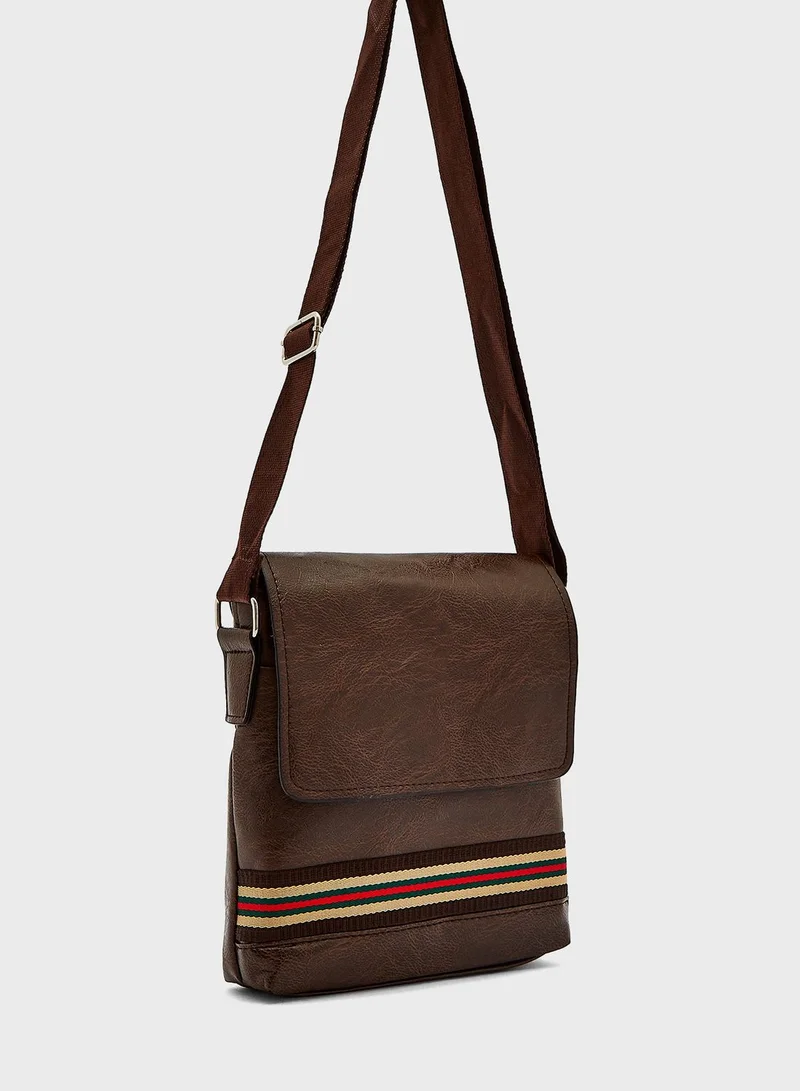 روبرت وود Cross Body Webbing Detail Daily Messenger