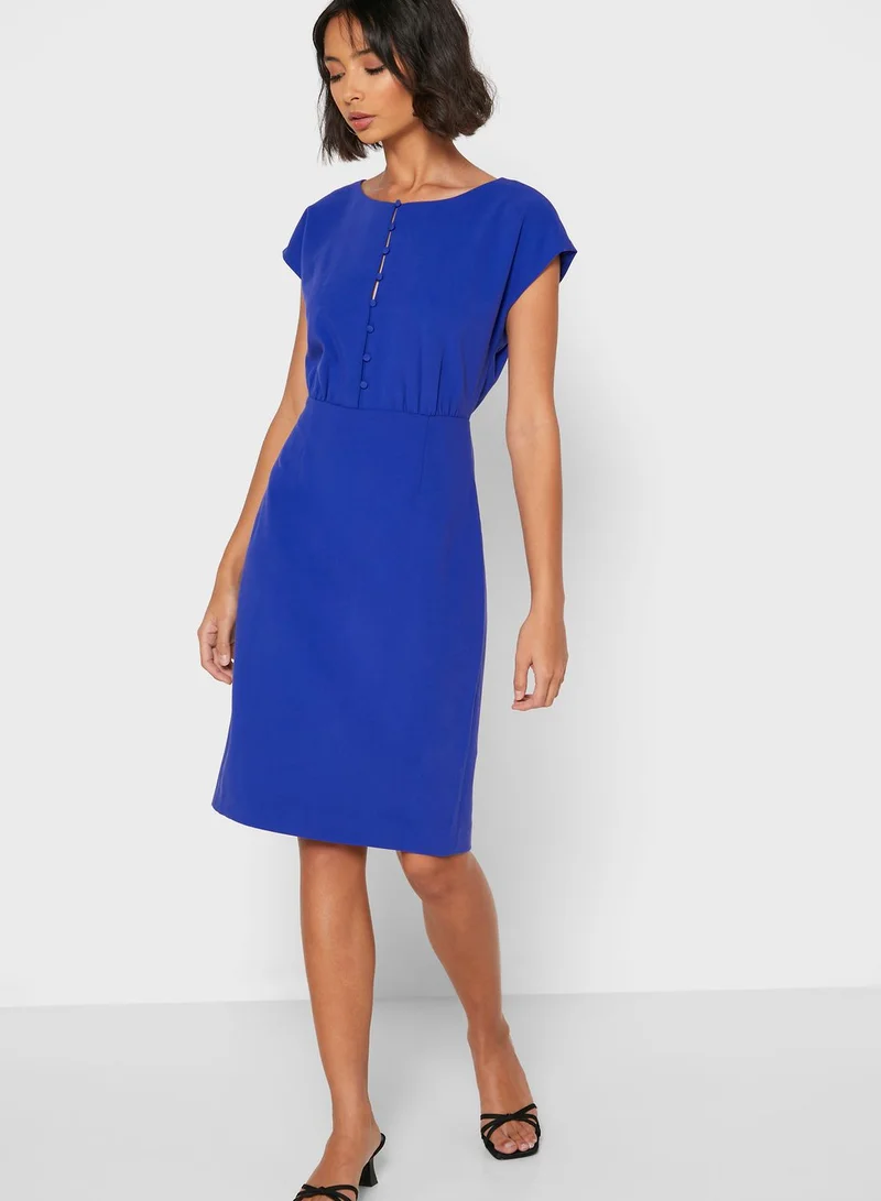 French Connection Boh Button Down Bodycon Dress