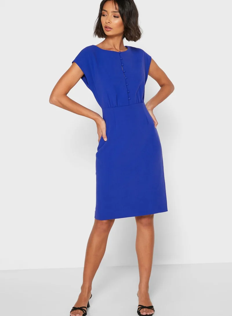 French Connection Boh Button Down Bodycon Dress