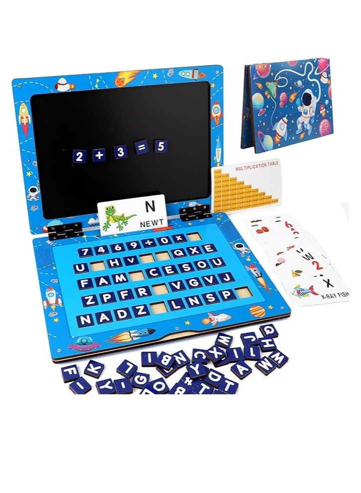 Creative Toys For Boys Girls Interactive Educational Kids My First Laptop Toddler Magnetic Wooden Drawing Board Learning 2-7 Years Old - Image 1