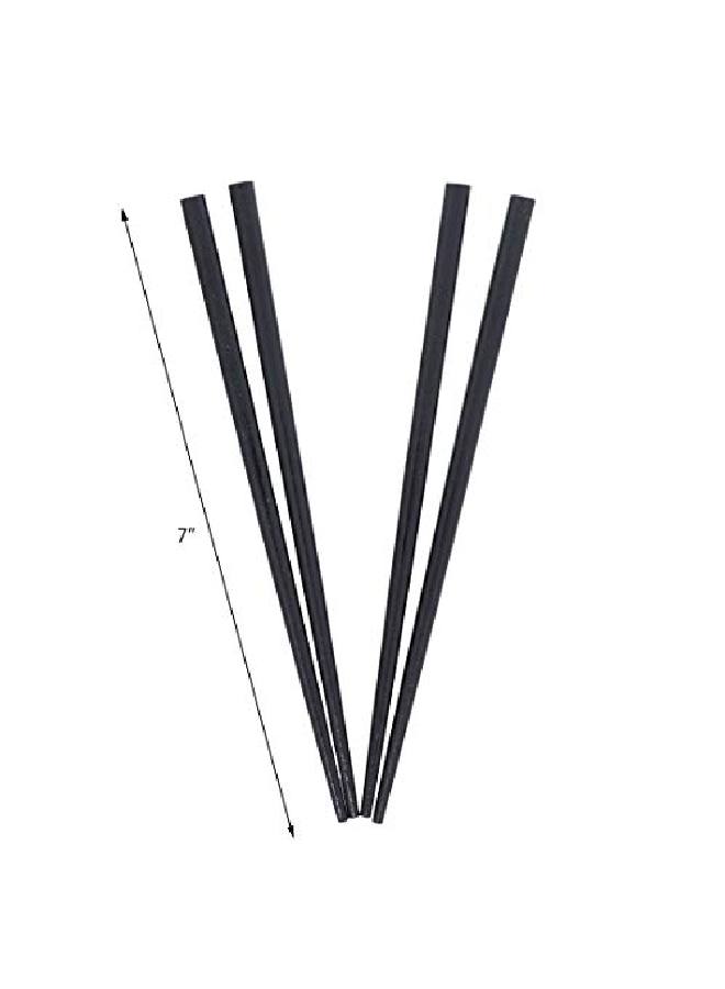 Motique Accessories 2 Sets Of Wooden Hair Sticks Chopsticks Black & Black  - Image 4
