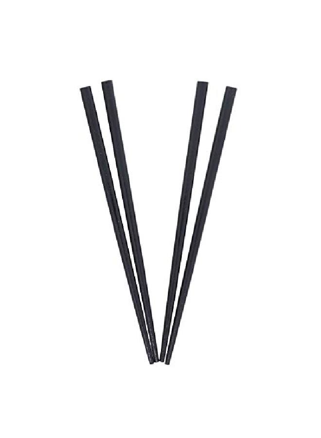 Motique Accessories 2 Sets Of Wooden Hair Sticks Chopsticks Black & Black  - Image 2