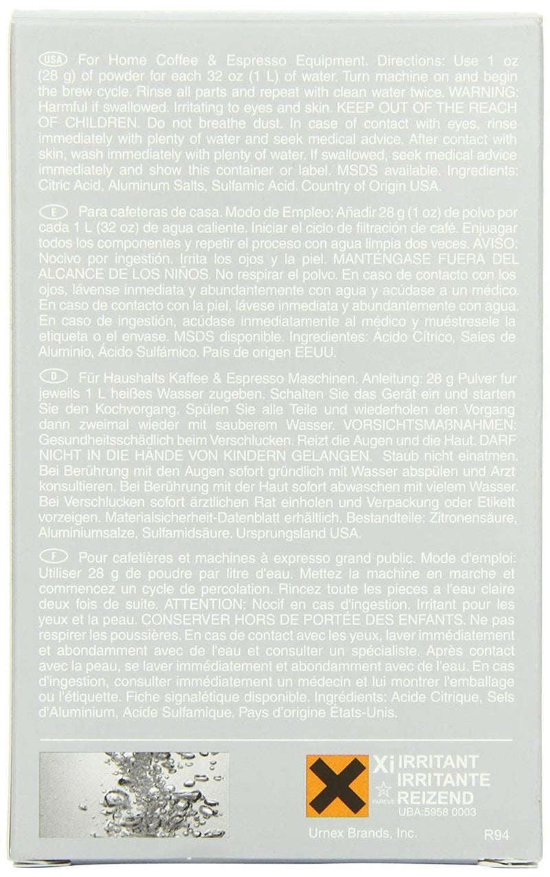 Urnex أورنكس ديسكال مزيل الترسبات ومنظف القهوة والإسبريسو - عبوة 2 - مزيل الترسبات النشط للاستخدام مع آلات القهوة المنزلية وآلات الإسبريسو وآلات الكبسولات وآلات الكبسولات والغلايات ومكواة البخار - Image 3