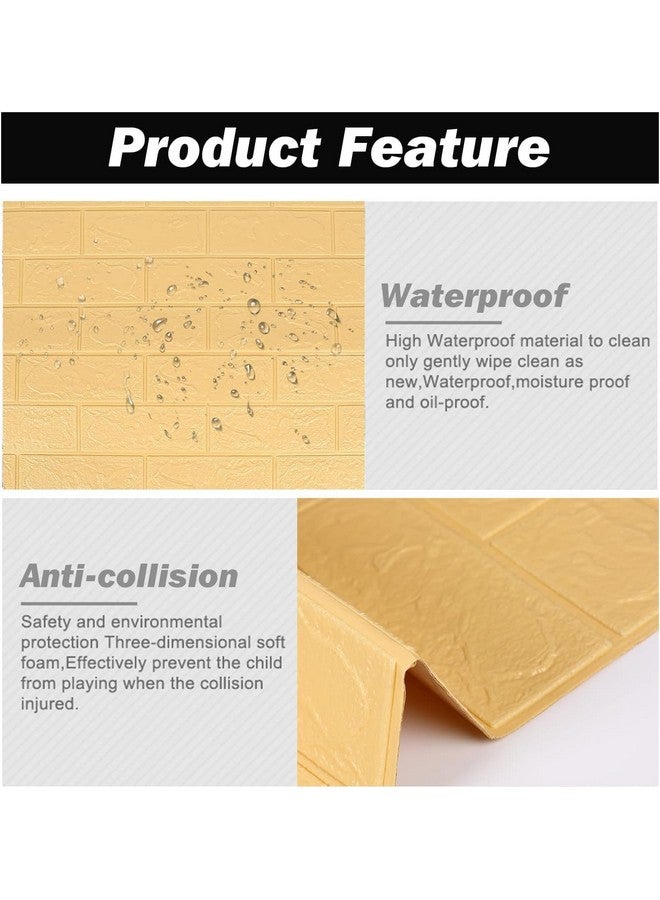Rylan Self-Adhesive Waterproof PE Foam 3D Wall Panels Wallpaper Sticker for Bathroom, Living Room, and Home Decoration (70 x 77cm, Appx. 5.8Sq Feet)-1 Piece - Image 3