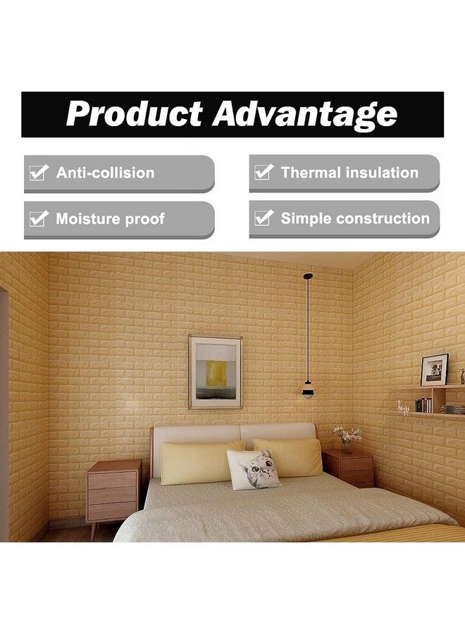 Rylan Self-Adhesive Waterproof PE Foam 3D Wall Panels Wallpaper Sticker for Bathroom, Living Room, and Home Decoration (70 x 77cm, Appx. 5.8Sq Feet)-1 Piece - Image 5