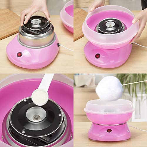 Mishrit Cotton Candy Maker Electric Candy Floss Maker Machine with Candy Floss Sticks Sugar Free Candy with Detachable Splash Guard Sugar Spoon 10 Bamboo Sticks Multicolor - Image 4