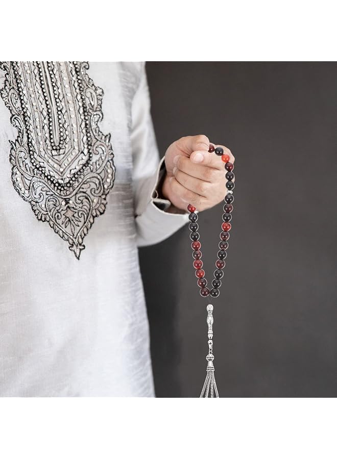 erorex Islamic Prayer Rosary Beads Italian Rosary Bead Necklace Chain For Men - Image 2