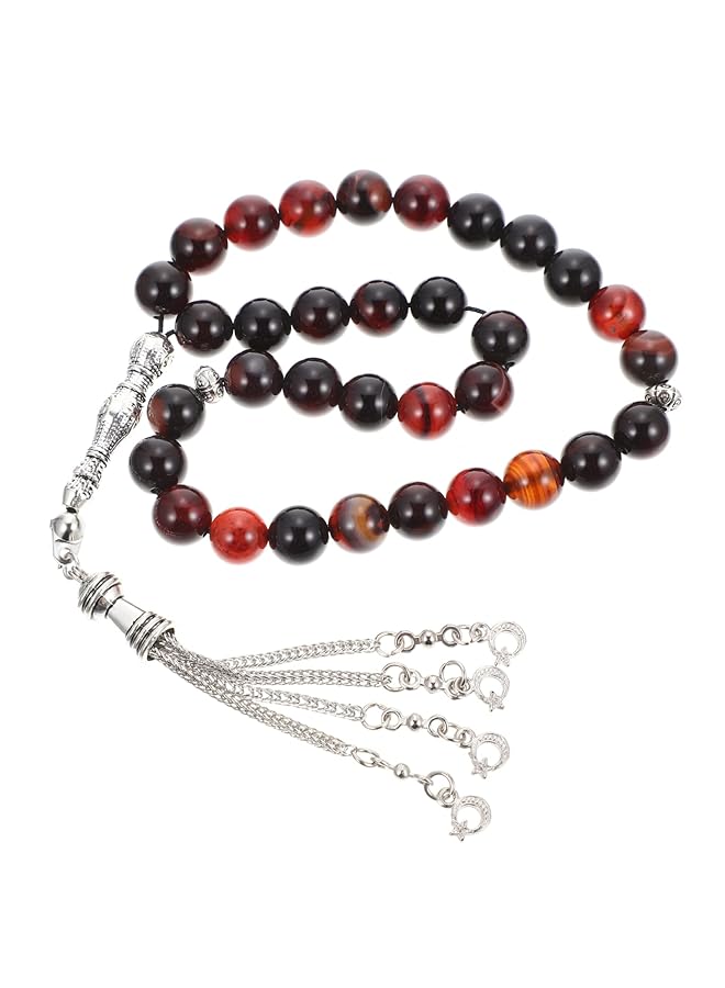 erorex Islamic Prayer Rosary Beads Italian Rosary Bead Necklace Chain For Men - Image 1