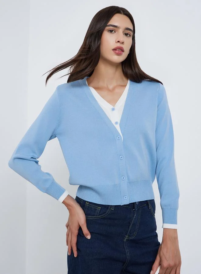 Take Two Take Two Fake Two-Piece Long Sleeve Sweater