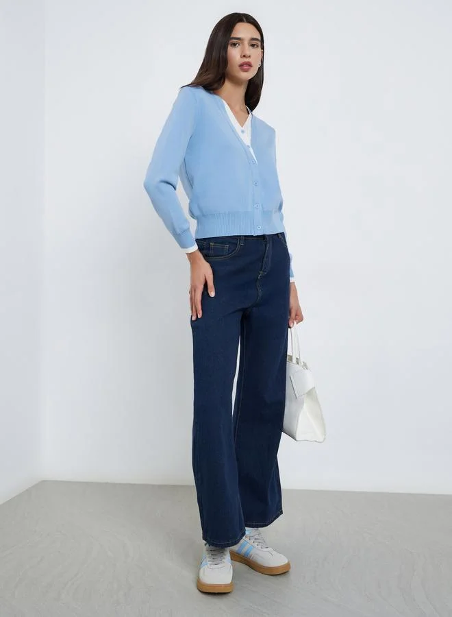 Take Two Take Two Fake Two-Piece Long Sleeve Sweater
