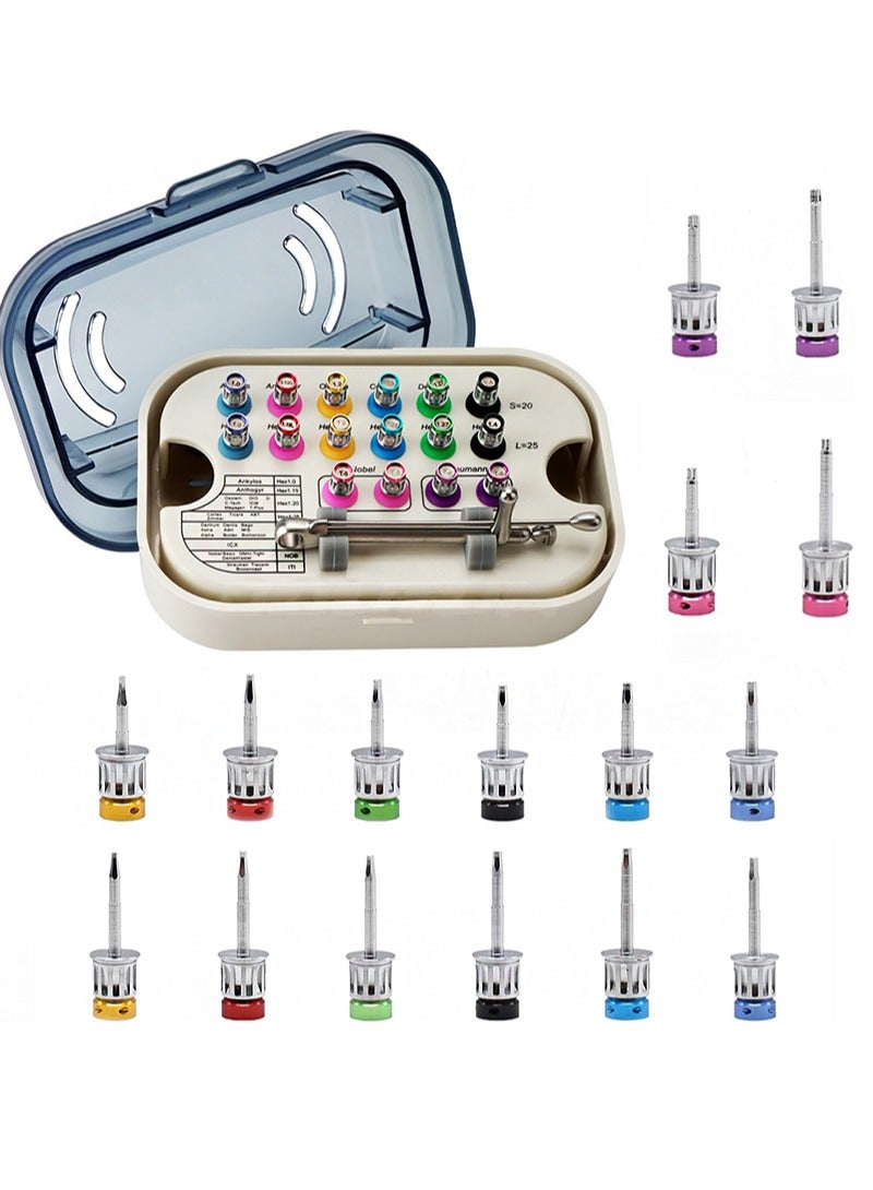 Aikanbo 16-Piece Dental Implant Restoration Tool Kit，atchet Drivers，Torque Wrench，Screwdriver Tool Kit  - Image 1
