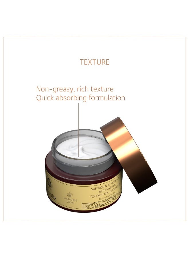 SoulTree Nourishing Cream - Saffron and Almond Oil with Natural Vitamin-E, for Dry To Normal Skin - 25gm - Image 2