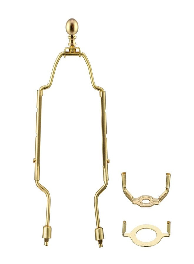 U/D Adjustable Lamp Harp,8-1/2" to 10-1/2" Adjustable Lamp Shade Harp Holder Kit for Table and Floor Lamps (1, Brass)