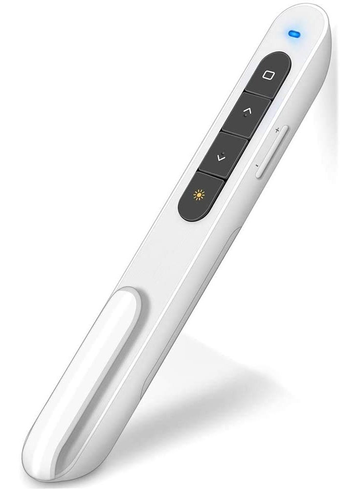 DinoFire DinoFire Red Light Wireless Presenter, Powered by AAA (Not Included) Hyperlink Volume Control Presentation Clicker, RF 2.4GHz PowerPoint Clicker Presentation Remote Control Slide Clicker Advancer  - Image 1