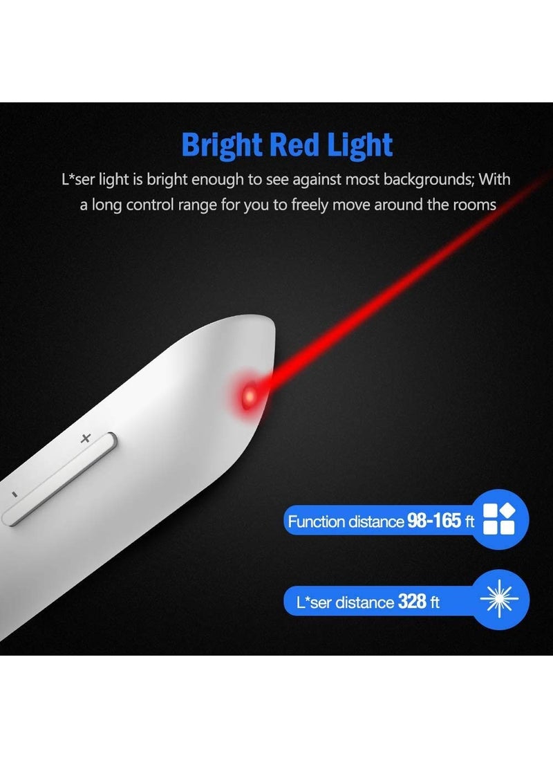 DinoFire DinoFire Red Light Wireless Presenter, Powered by AAA (Not Included) Hyperlink Volume Control Presentation Clicker, RF 2.4GHz PowerPoint Clicker Presentation Remote Control Slide Clicker Advancer  - Image 4