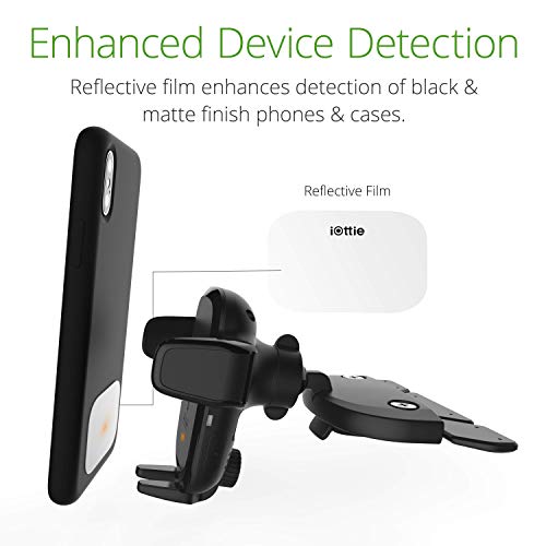 iOttie Auto Sense Qi Wireless Car Charger - Automatic Clamping Wireless Charging CD Slot & Air Vent Phone Mount Combo for Google Pixel, iPhone, Samsung Galaxy, Huawei, LG, and other Smartphones - Image 5
