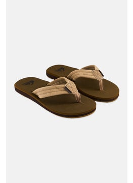 QUIKSILVER Men Carver Suede Leather Sandals, Brown  - Image 1