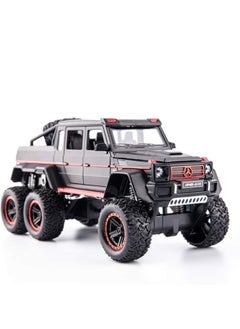 Mercedes Benz 1:24 AMG G63 6X6 V12 Off Road Diecast Scale Model Metal Pull Back Toy car for Kids with Openable Doors & Light, Music Toy