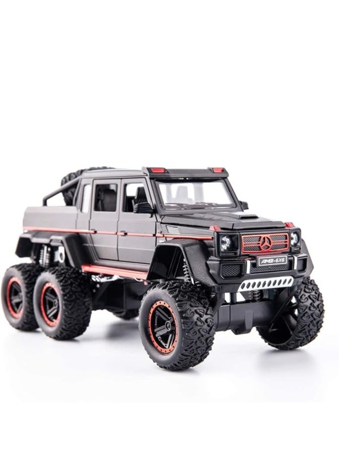 CHE ZHI - Mercedes Benz 1:24 AMG G63 6X6 V12 Off Road Diecast Scale Model Metal Pull Back Toy car for Kids with Openable Doors & Light, Music Toy - Image 1