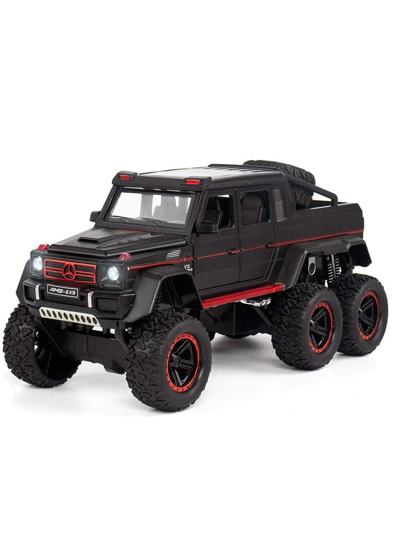 CHE ZHI - Mercedes Benz 1:24 AMG G63 6X6 V12 Off Road Diecast Scale Model Metal Pull Back Toy car for Kids with Openable Doors & Light, Music Toy - Image 1