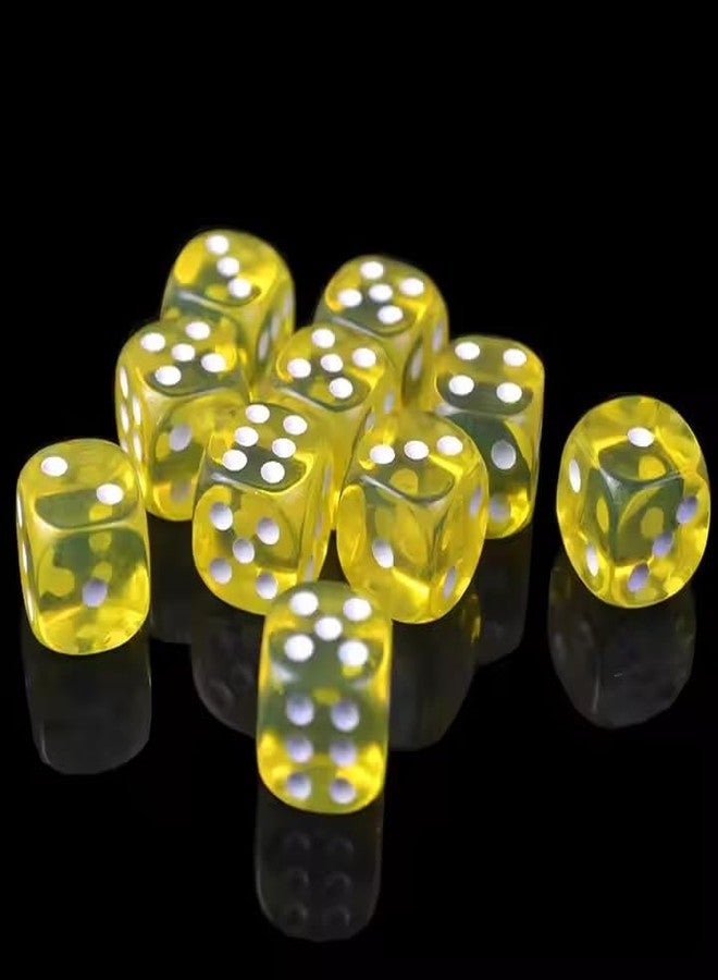 Regy Six Sided 16mm Transparent Red, Yellow, Green & Black Combination Dice for Indoor Games, Math Teaching (4 Multicolour Combo Dice Set) Pack of 40pcs - Image 2