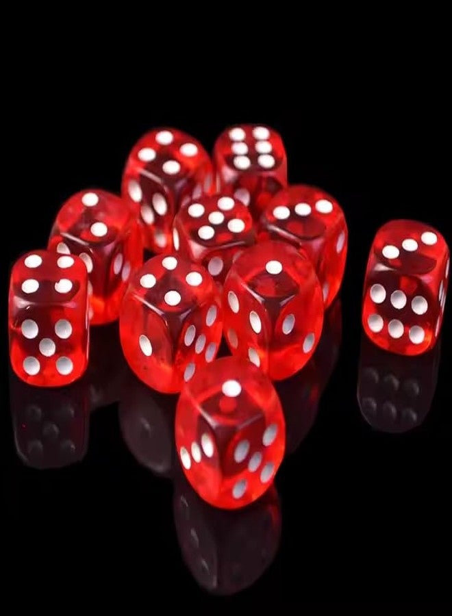 Regy Six Sided 16mm Transparent Red, Yellow, Green & Black Combination Dice for Indoor Games, Math Teaching (4 Multicolour Combo Dice Set) Pack of 40pcs - Image 3