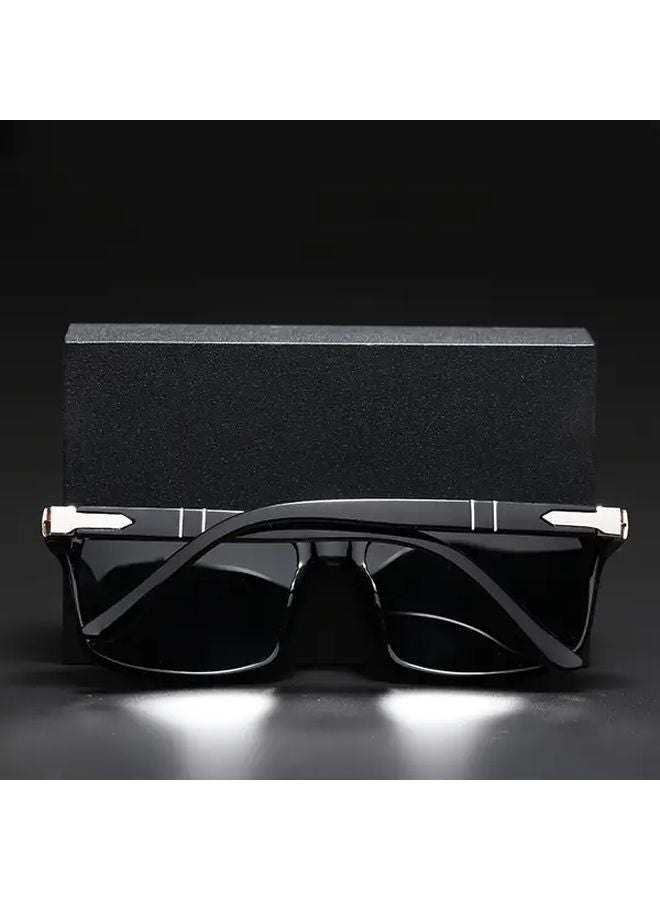 Sand Black Square Glasses Durable PC Frames Lightweight Design For Travel Parties - Image 4