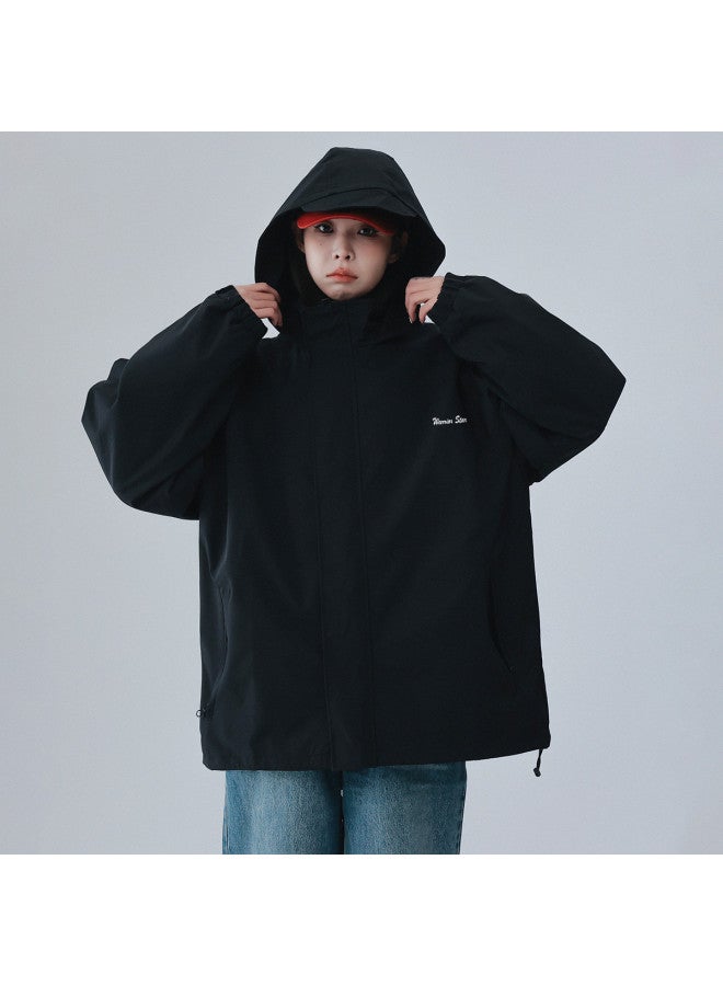 Warrior Autumn And Winter Outdoor Women's Versatile Windproof Hiking Jacket Fashion Casual Loose Hooded Workwear Jacket - Image 3