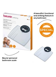 ميزان زجاجي بمؤشر ساعة ورقمي  - beurer  - GS 58