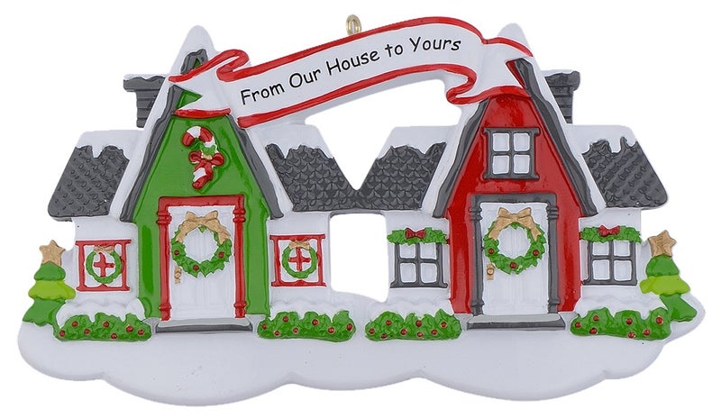 Personalized from Our House to Yours Neighbor Christmas Tree Ornament 2024  First Year in New Home Housewarming Gift  New Neighbors Christmas Ornament