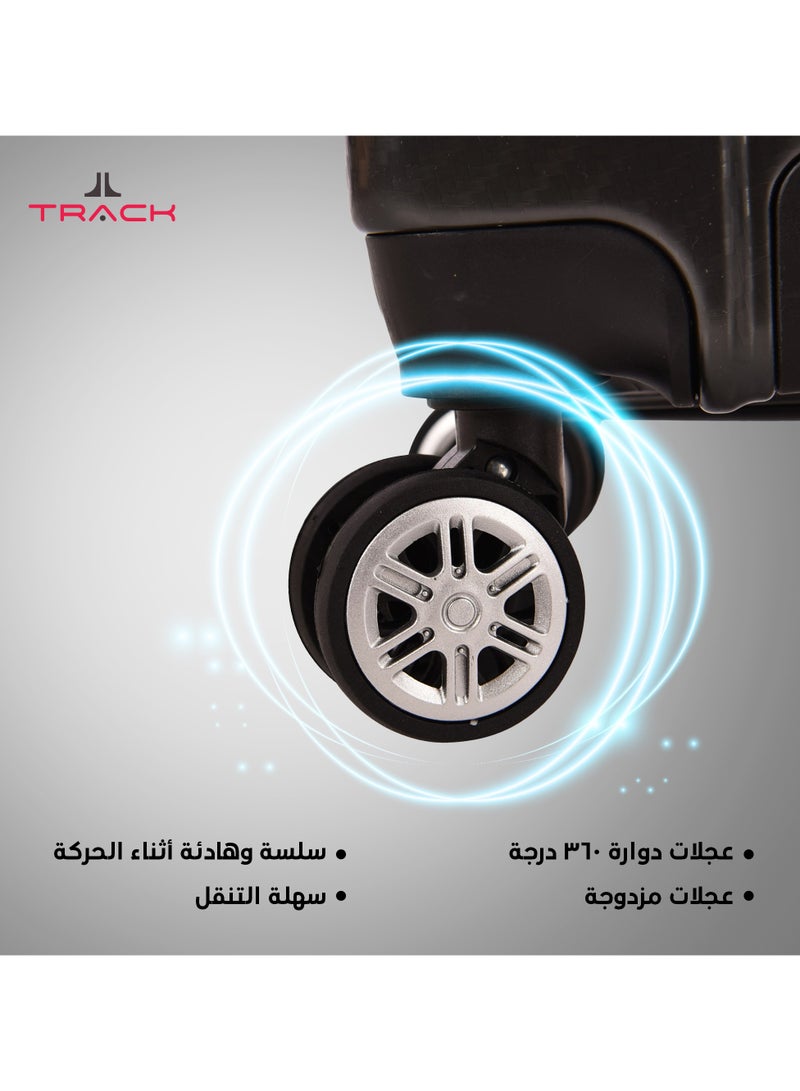 Track ABS+PC Material, Carry On Cabin Luggage, Strong and Durable Travel Trolley Bag with 20% Expandable, TSA Lock and 4 Double Wheels, 20 Inch, 1181-20 - Image 5