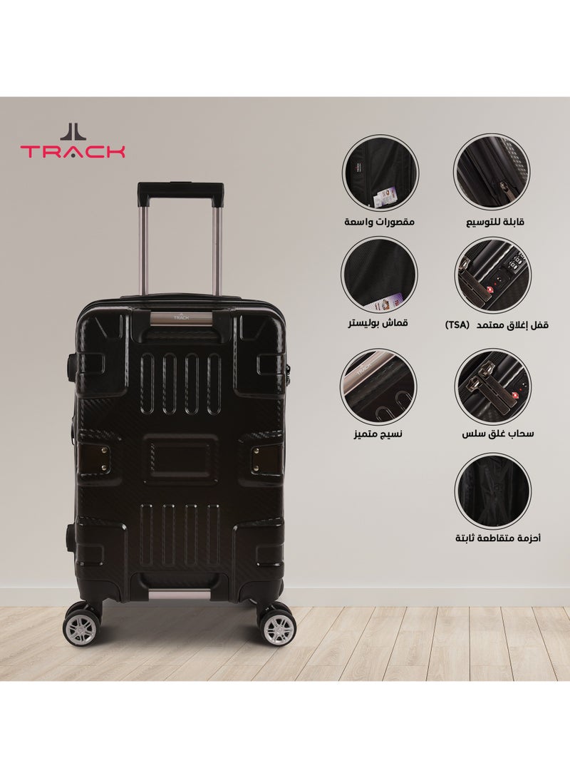 Track ABS+PC Material, Carry On Cabin Luggage, Strong and Durable Travel Trolley Bag with 20% Expandable, TSA Lock and 4 Double Wheels, 20 Inch, 1181-20 - Image 4