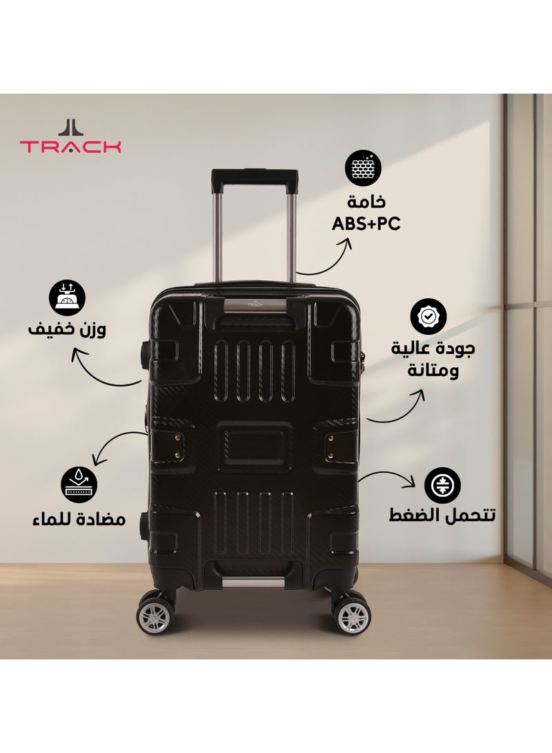 Track ABS+PC Material, Carry On Cabin Luggage, Strong and Durable Travel Trolley Bag with 20% Expandable, TSA Lock and 4 Double Wheels, 20 Inch, 1181-20 - Image 3