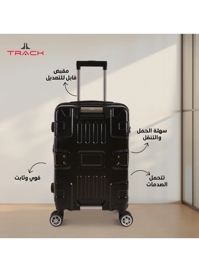Track Track ABS+PC Material, Carry On Cabin Luggage, Strong and Durable Travel Trolley Bag with 20% Expandable, TSA Lock and 4 Double Wheels, 20 Inch, 1181-20