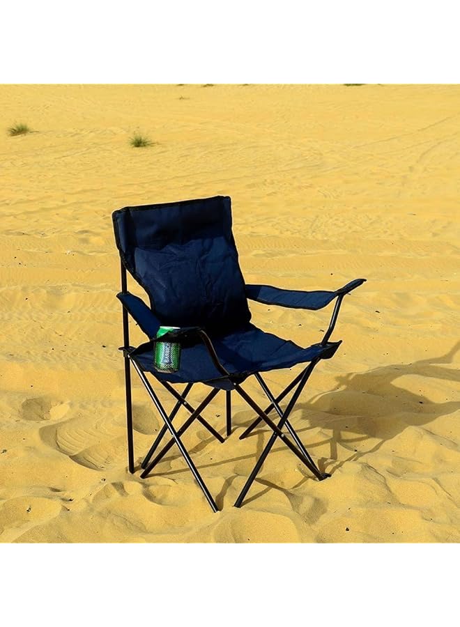 ECVV (2 Pcs) Portable Folding Beach Chair Multi Purpose Camping Chair for Adult Lightweight Patio Lawn Quad Chair for Outdoor Travel Picnic Hiking Supports110kgs Load With Carry Bag Random Color - Image 3