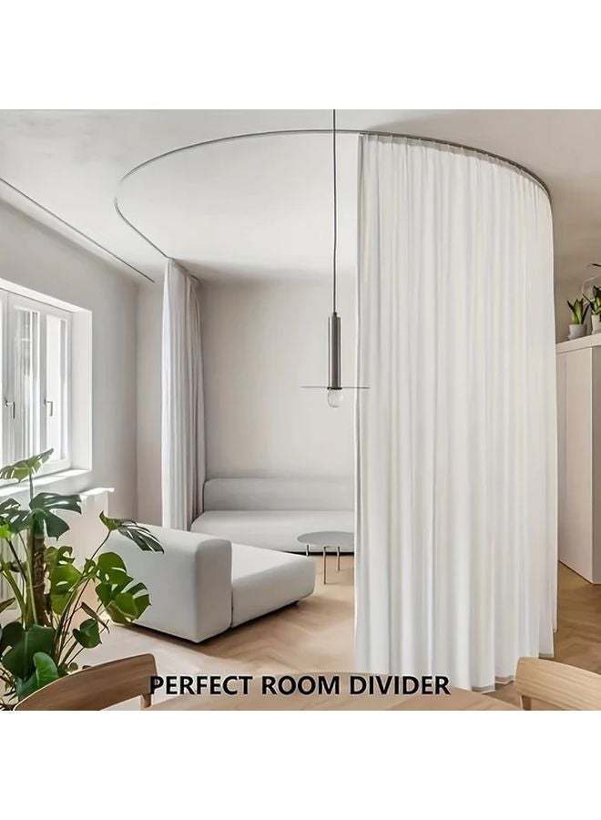 Adjustable Curved Ceiling Curtain Track 300cm Set For Indoor Partitions Showers RVs - Image 4