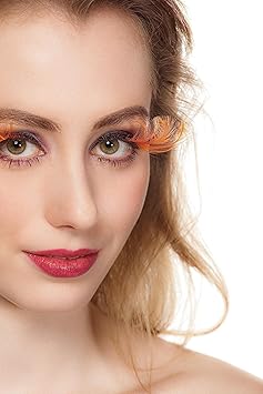 Dorisue Halloween lashes Pumpkin Orange colored eyelashes eyelashes extensions cosplay eyelashes halloween fake eyelashes p26 - Image 5