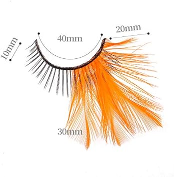 Dorisue Halloween lashes Pumpkin Orange colored eyelashes eyelashes extensions cosplay eyelashes halloween fake eyelashes p26 - Image 4