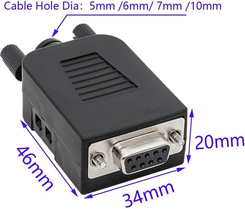 YIOVVOM موصل DB9 RS232 D-SUB محولات تسلسلية (2 قطعة محول أنثى) - Image 4