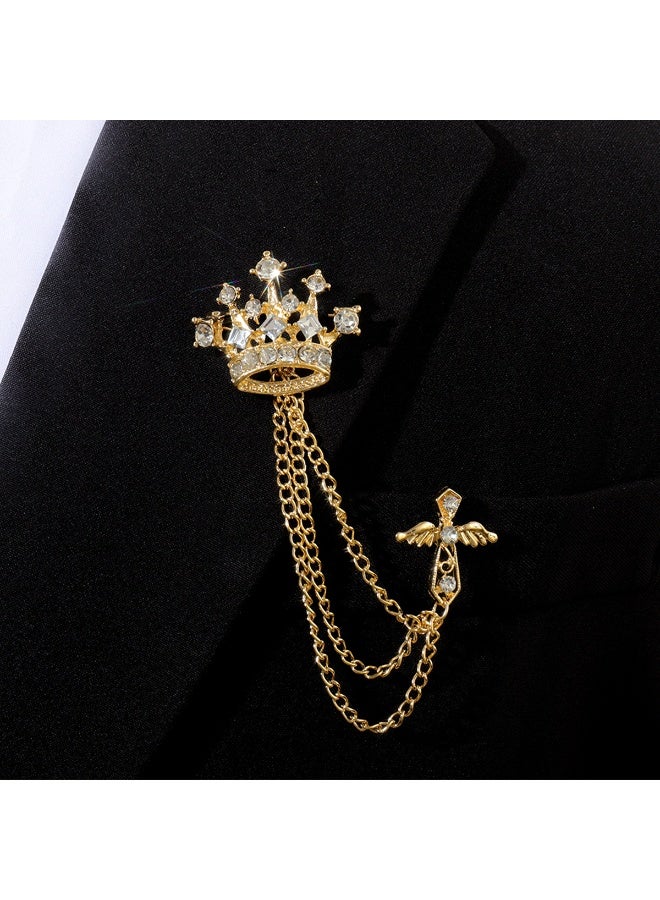 Mark Fairwhale Retro Fashion Baroque Rhinestone Chain Brooch