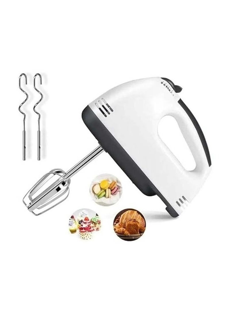 MAKS & CO. 7-Speed Electric Hand Mixer 100–180W with Stainless Steel Beaters & Dough Hooks – Multifunction Food Blender & Egg Beater for Baking - Image 1