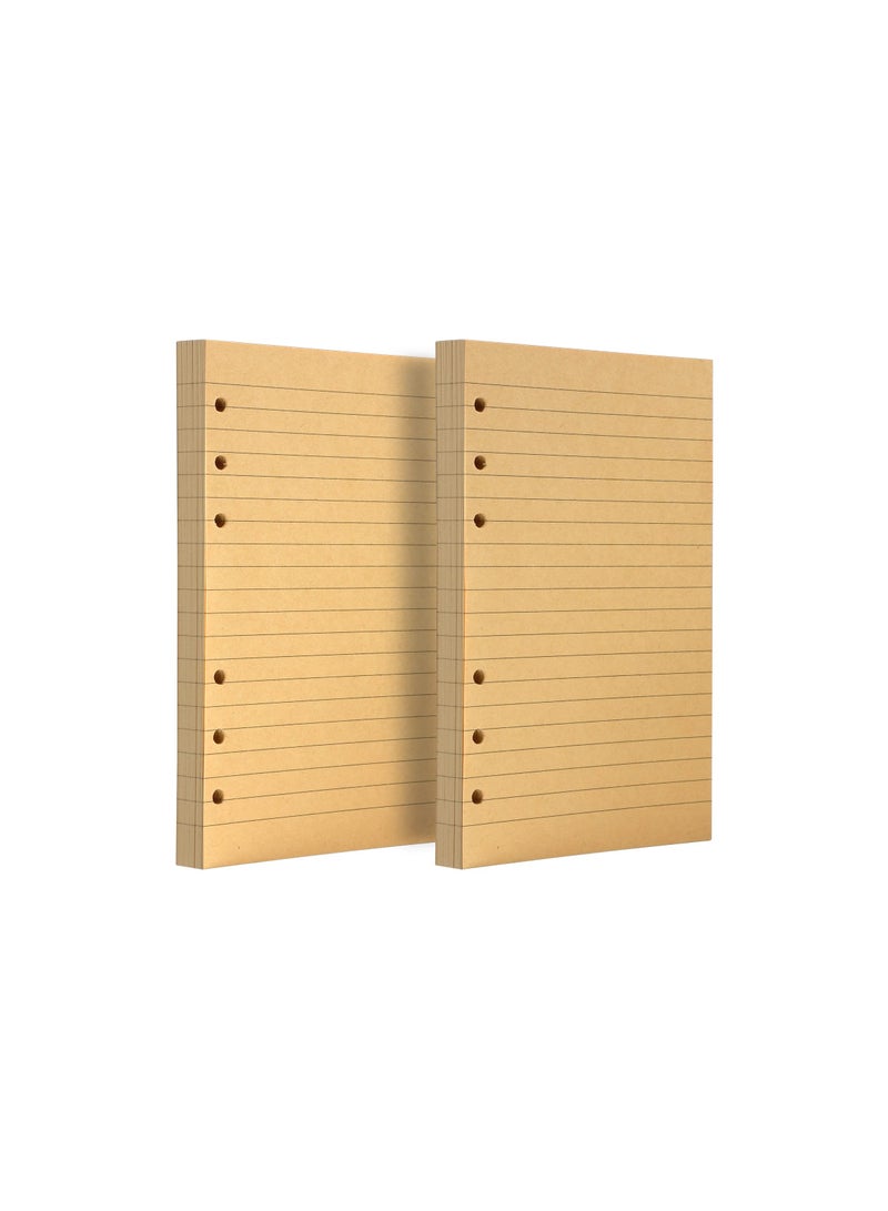 A6 Refill Paper, A6 Loose Leaf Binder Paper, A6 Lined Notebook Paper, 6 Ring College Ruled Writing Paper, A6 Planner Inserts Paper Refill for A6 Binder Notebook Journal, 160 Sheets/320 s - Image 1