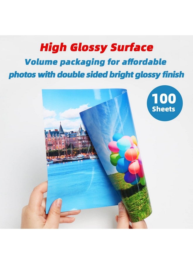 Uinkit Uinkit 100 sheets Brochure Paper Glossy Double Sided 8.5x11 Inkjet 37lb 140gsm Dye ink Thin Photo Picture Flyer Calendar Magazine CD Cover letter  - Image 4