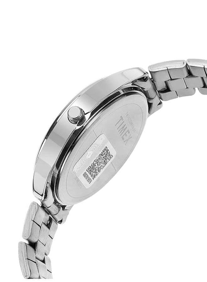 تيميكس ساعة يد TIMEX للرجال، عقارب، بمينا دائري أزرق وسوار من الفولاذ المقاوم للصدأ باللون الفضي - مقاومة للماء - طراز TWTG73SMU01 - Image 3