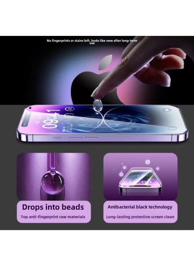 Generic - Applicable To Apple 15Pro Second Sticker Tempered Film IPhone15 Anti-peep 15promax Dust Bin 15plus Dustproof-Color:Dust Removal Warehouse Second Sticker-hd [plus Packaging Box]-Size:Universal For Apple 8 Apple 7 Apple Se3 - Image 1