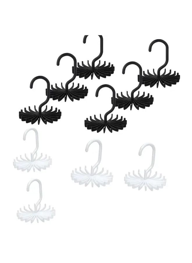 Black Rotating Tie Rack 20 Claw Space Saving Organizer for Ties Scarves Belts Bags - Image 1