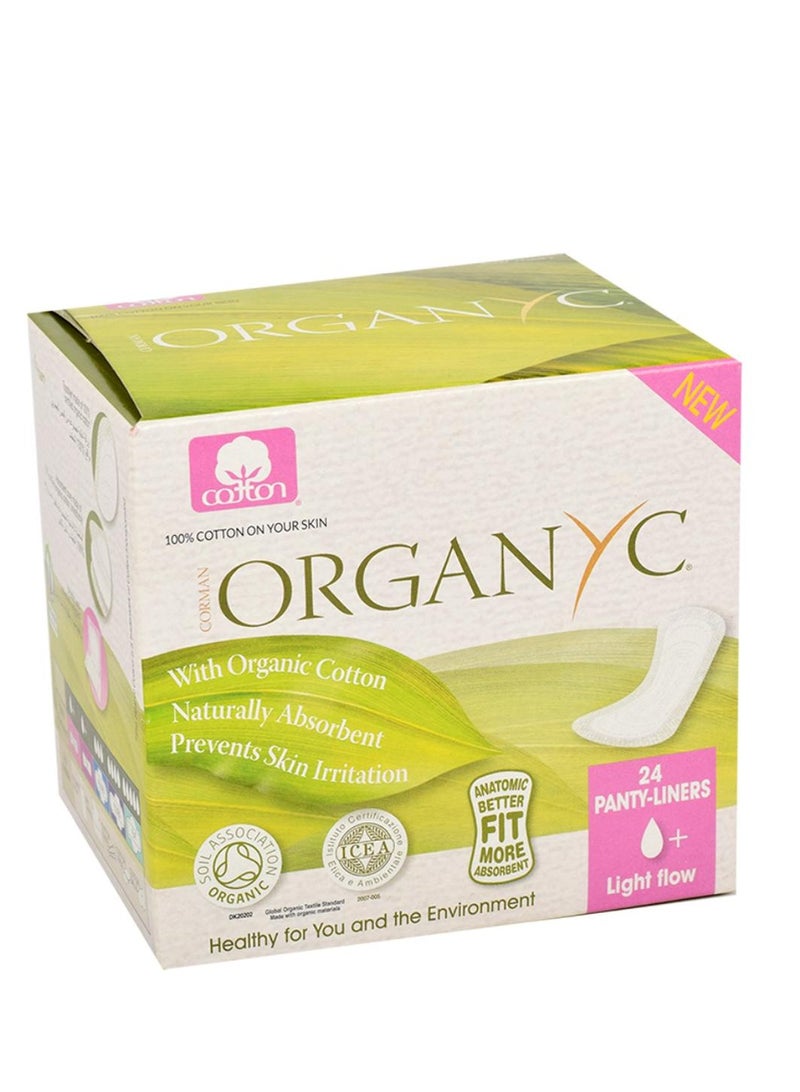 ORGANYC 100% Cotton Organic Panty Liner Light Flow Folded 24 Pantyliner